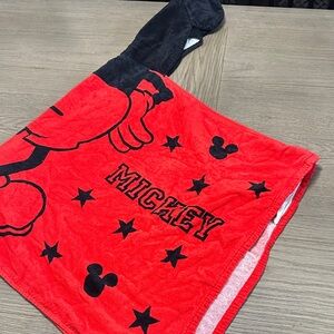Disney Red and Black Mickey Hooded Towel